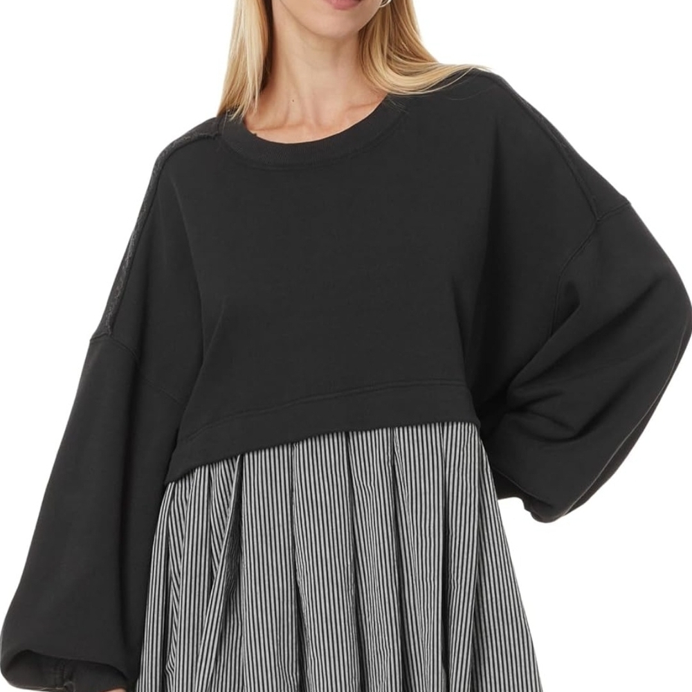 Free People Eleanor Striped Sweatshirt